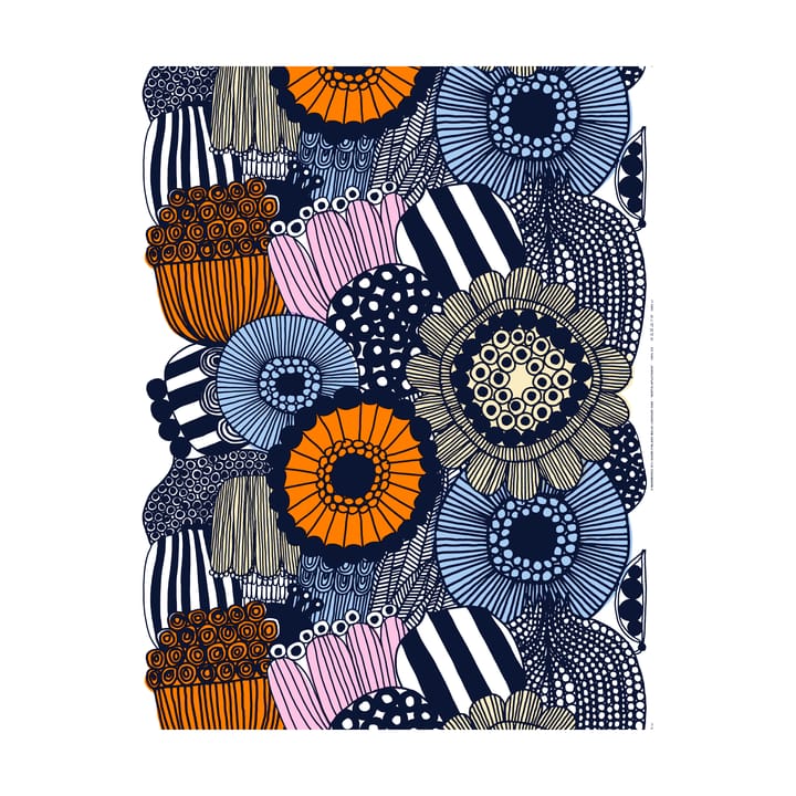 Siirtolapuutarha vaxduk - White-yellow-orange-light blue - Marimekko