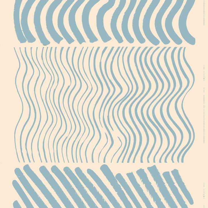 Silkkikuikka tyg bomull - Beige-blå - Marimekko