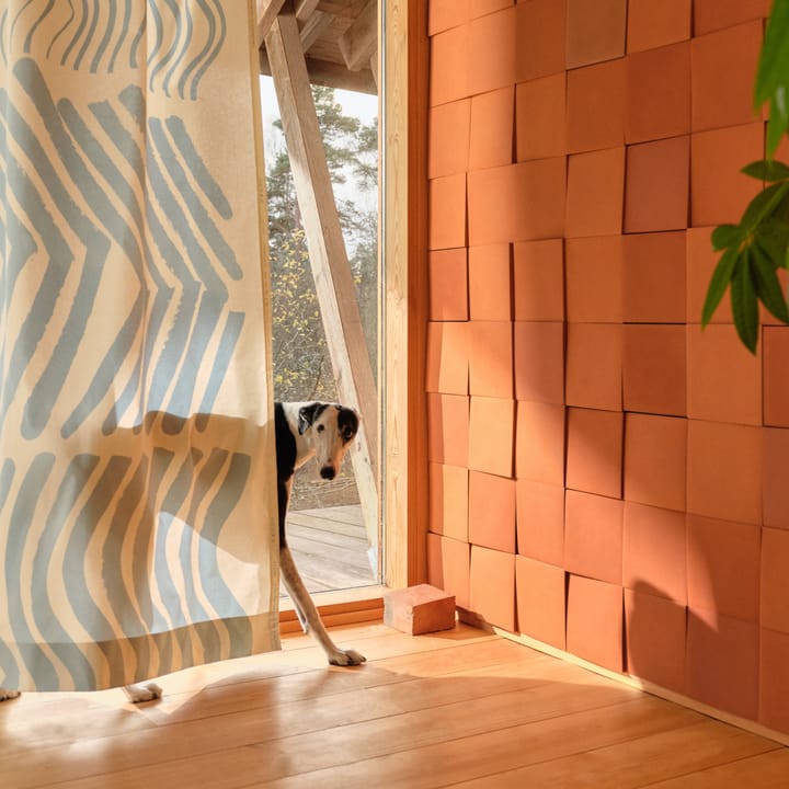 Silkkikuikka tyg bomull - Beige-blå - Marimekko