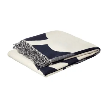 Suur Unikko pläd 130x170 cm - Mörkblå-sand-offwhite-guld - Marimekko