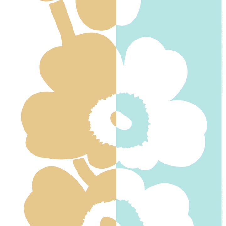 Suur Unikko tyg - Vit-blå-beige - Marimekko