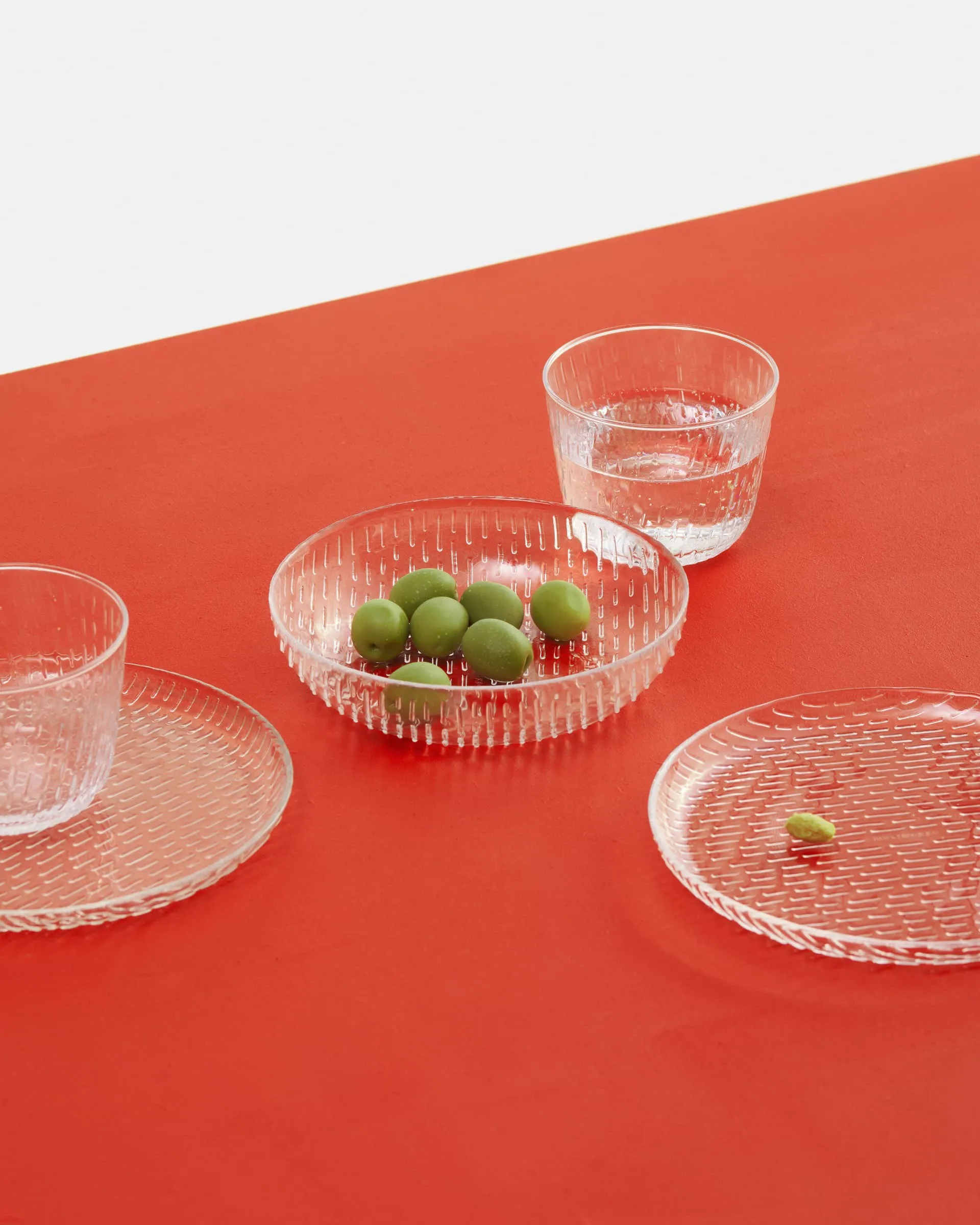 Syksy assiett glas Ø17 cm 2-pack, Clear Marimekko