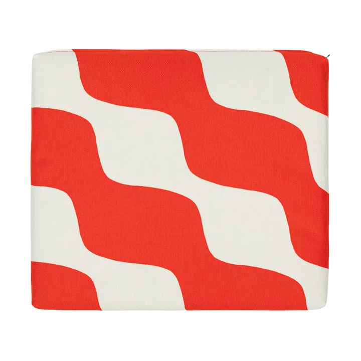 Taifuuni sittdyna - Natural white, orange red, 40x35 cm - Marimekko