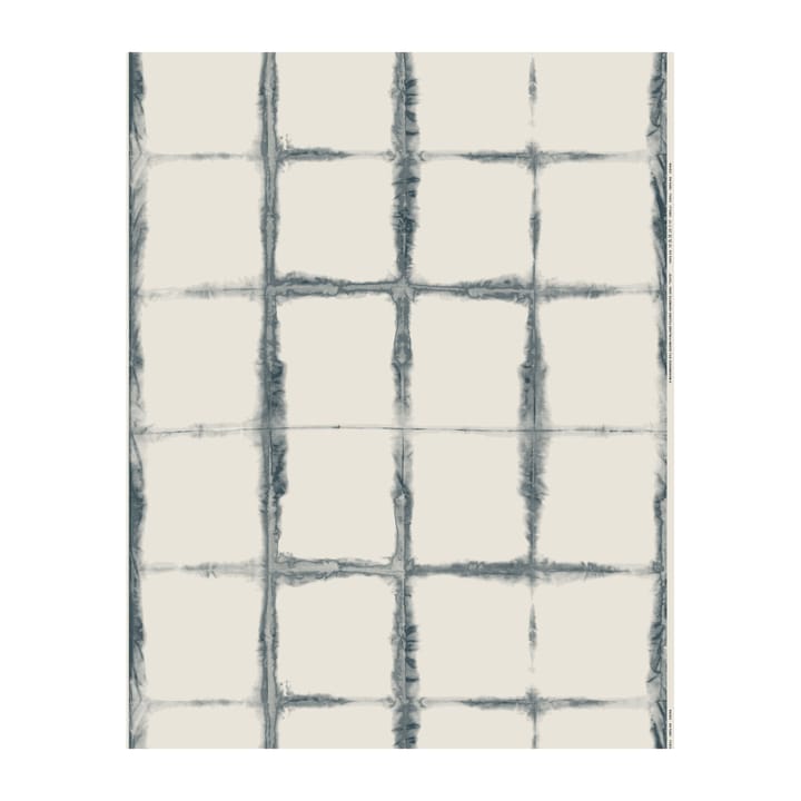 Taite tyg bomull-hampa, White-dark blue Marimekko