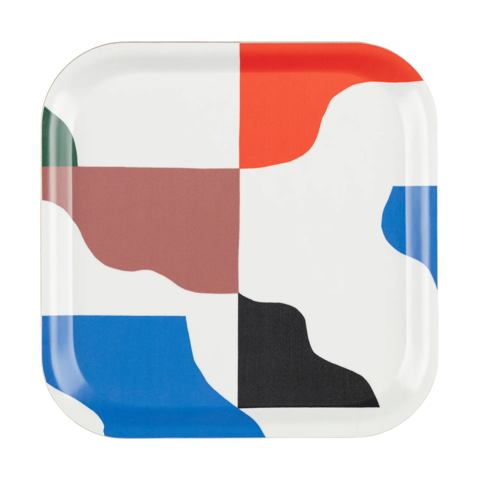 Tasapaino bricka 20x20 cm, Feather-bright blue-orange Marimekko