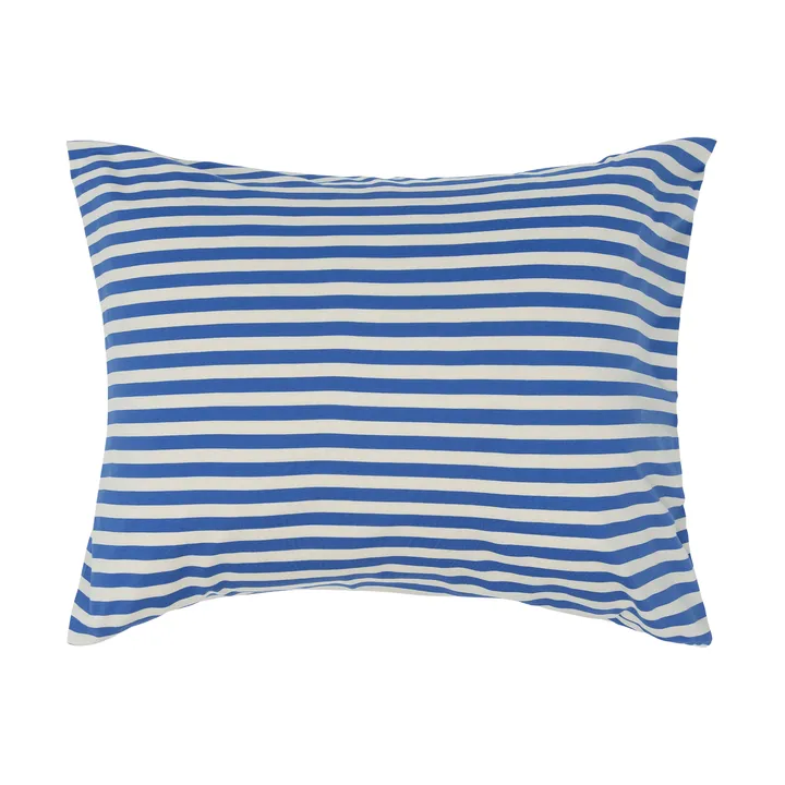 Tasaraita örngott 50x60 cm - Off white-blue - Marimekko
