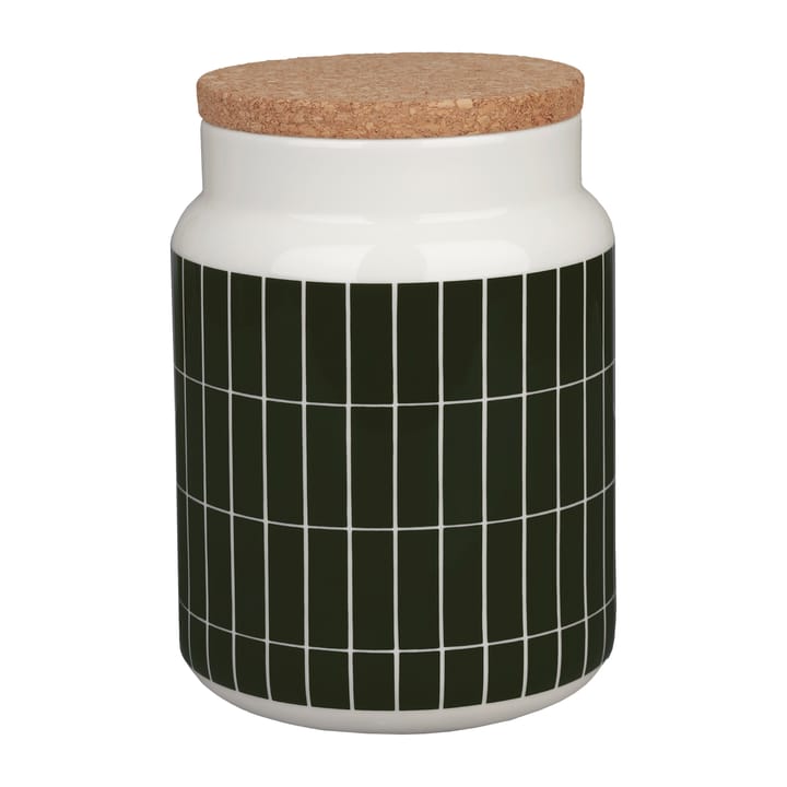Tiiliskivi burk 1,2 l, white-dark green Marimekko