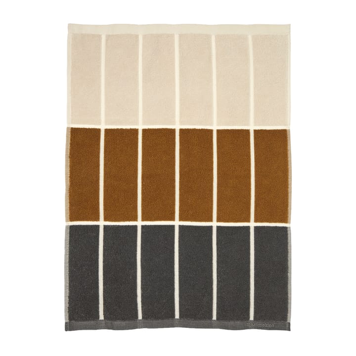 Tiiliskivi handduk 50x70 cm - Mörkgrå-brun-beige - Marimekko