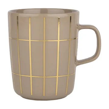 Tiiliskivi metal mugg 25 cl - Beige-guld - Marimekko