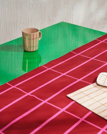 Tiiliskivi metal mugg 25 cl - Beige-guld - Marimekko