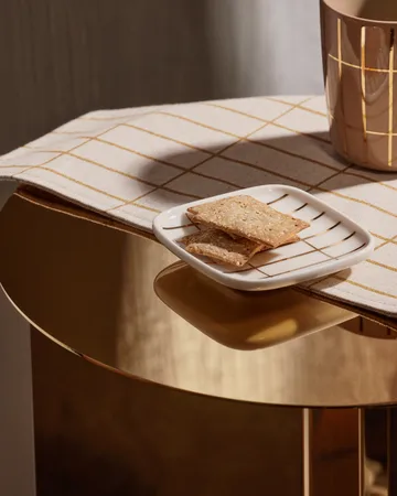 Tiiliskivi metal mugg 25 cl - Beige-guld - Marimekko