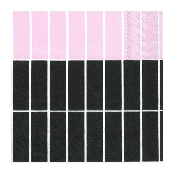 Tiiliskivi Raita servett 20-pack, Black rose Marimekko