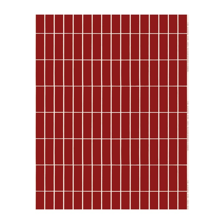 Tiiliskivi satintyg - Röd-beige - Marimekko