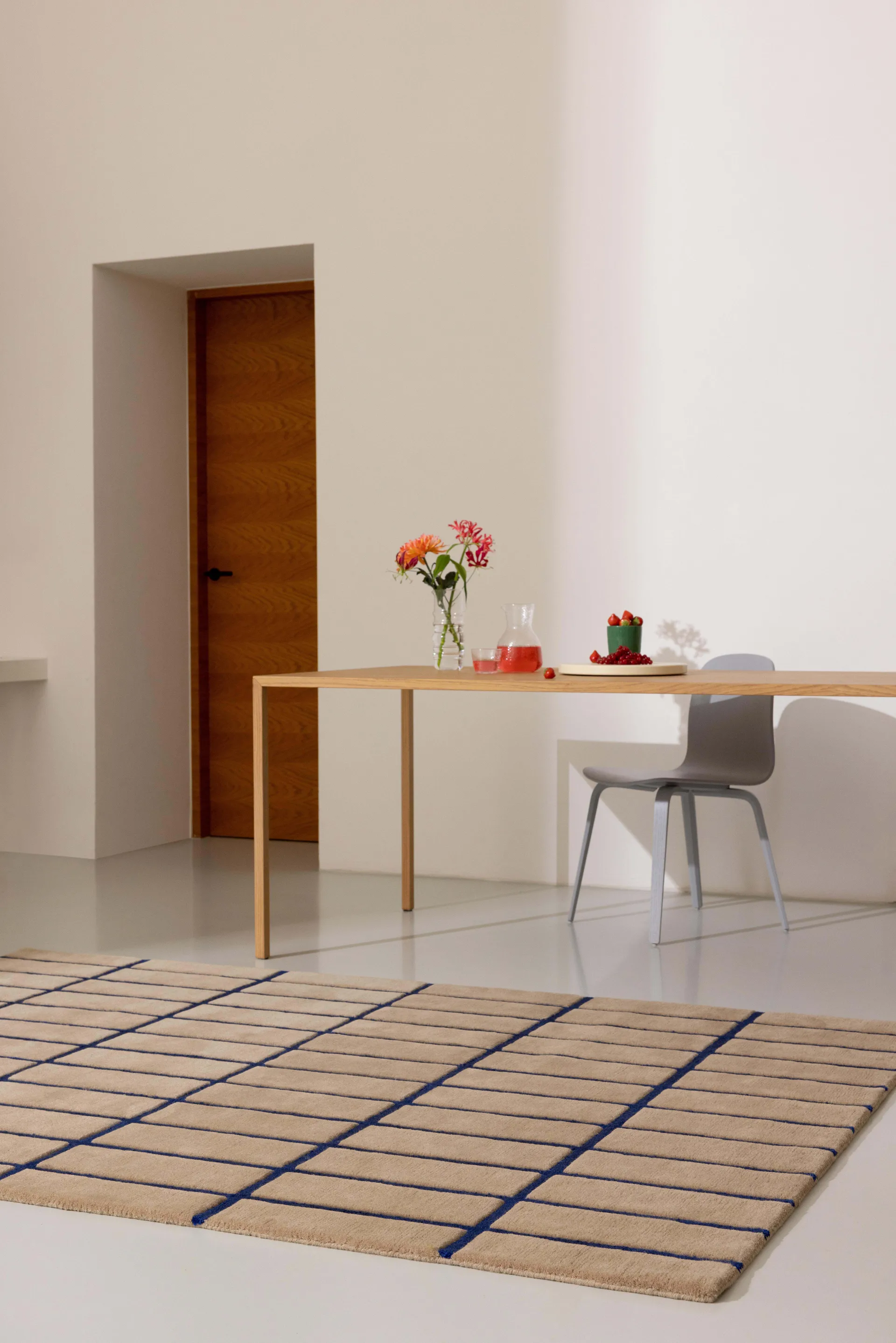 Tiiliskivi ullmatta, Bright blue- 140x200 cm Marimekko