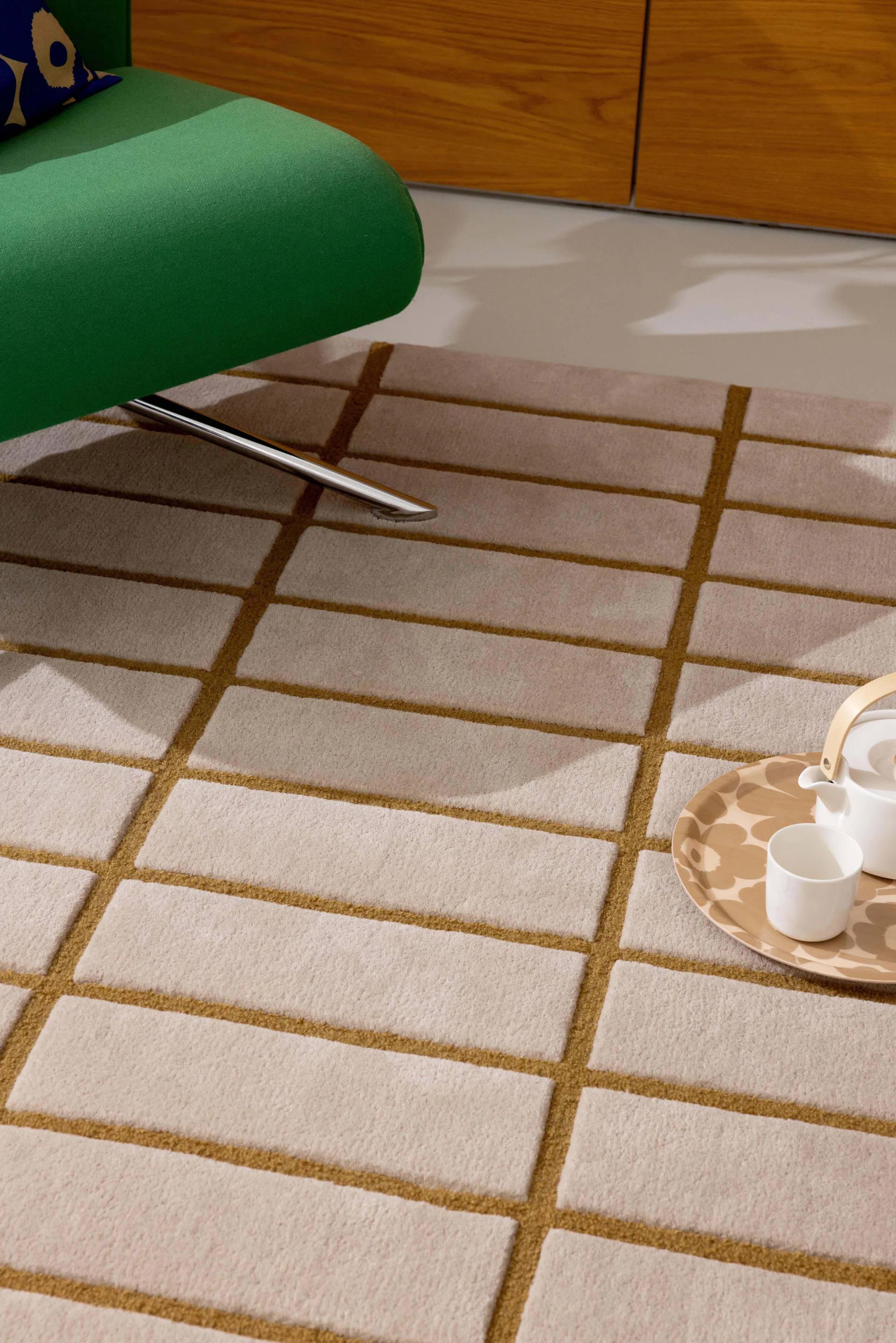 Tiiliskivi ullmatta, Bronze Yellow, 140x200 cm Marimekko