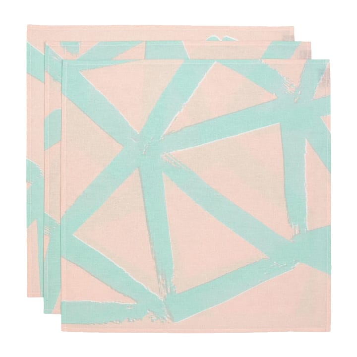 Ukkospilvi tygservett 43x43 cm 3-pack - Peach-mint - Marimekko