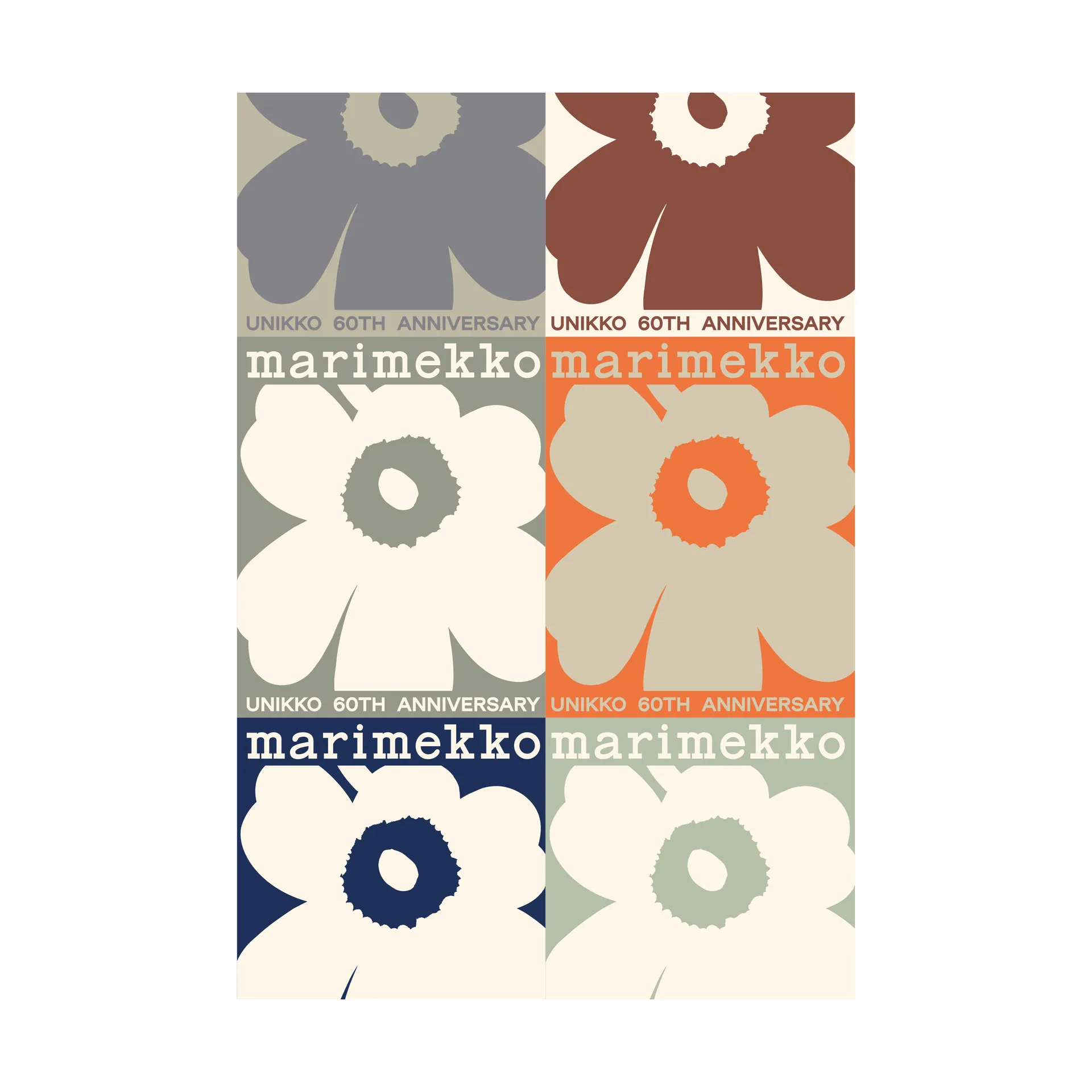 Unikko 60-årsjubileum poster 70x100 cm, Multi Marimekko
