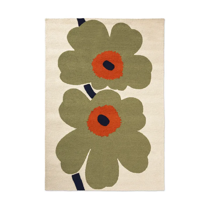 Unikko anniversary matta outdoor - Dusty green, 140x200 cm - Marimekko