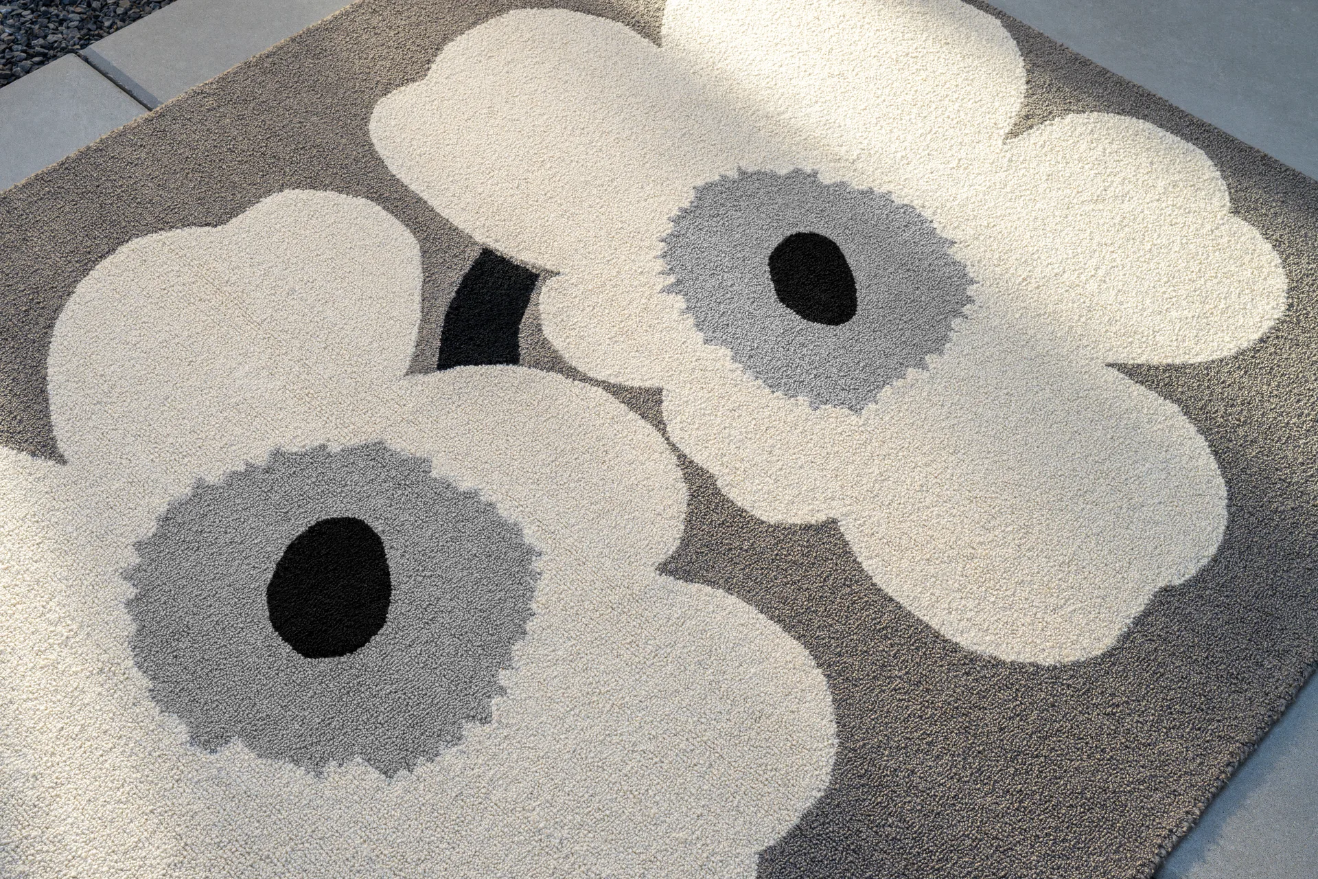 Unikko anniversary matta outdoor, Grey, 160x230 cm Marimekko