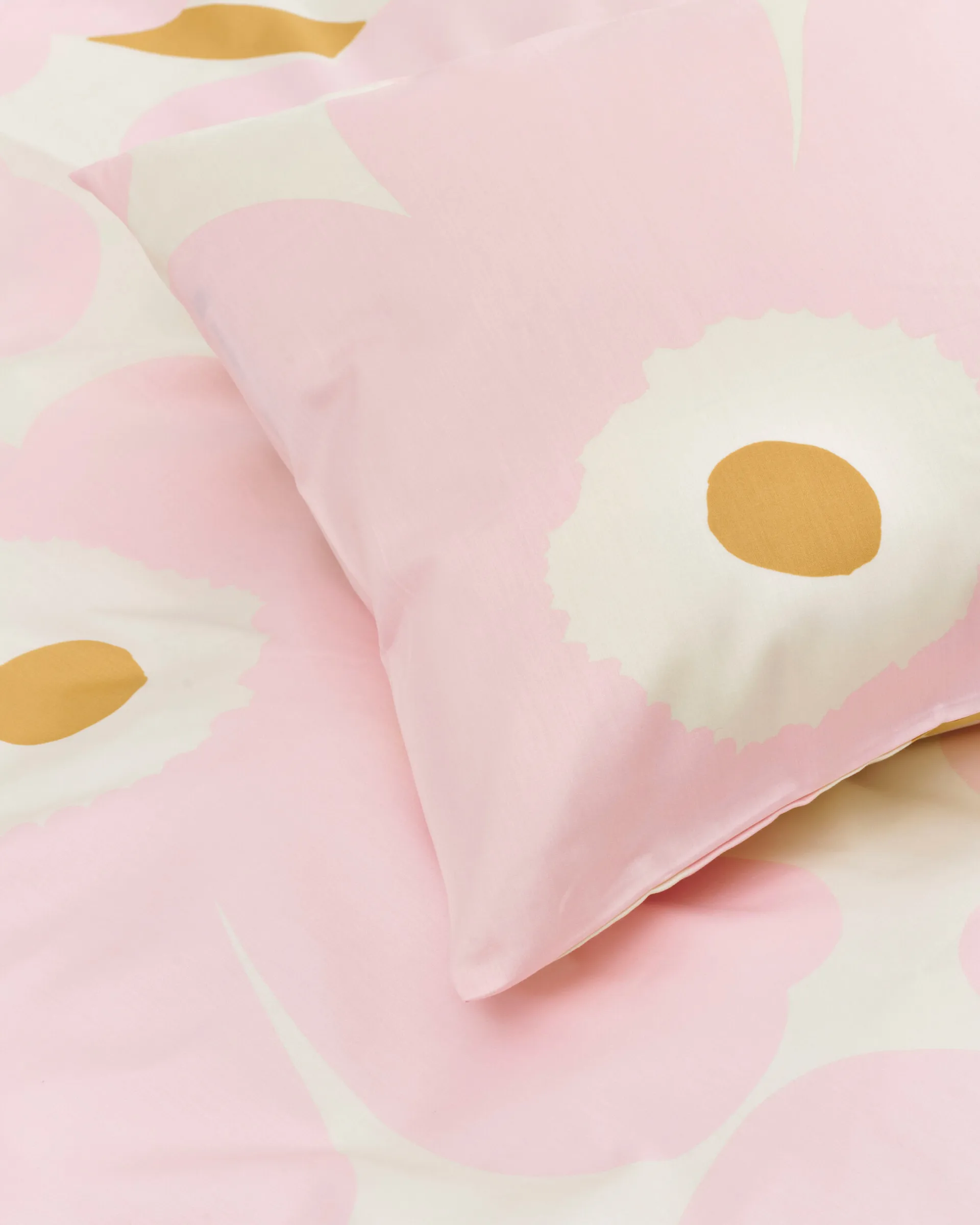 Unikko bäddset 150x210 cm+50x60 cm, White-light pink-beige Marimekko