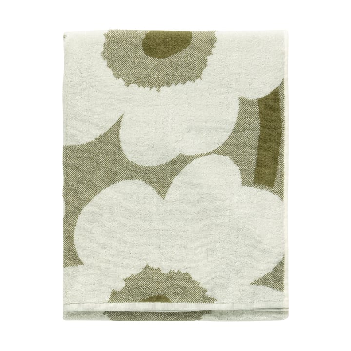 Unikko badhandduk 70x150 cm - Green umber-cream - Marimekko