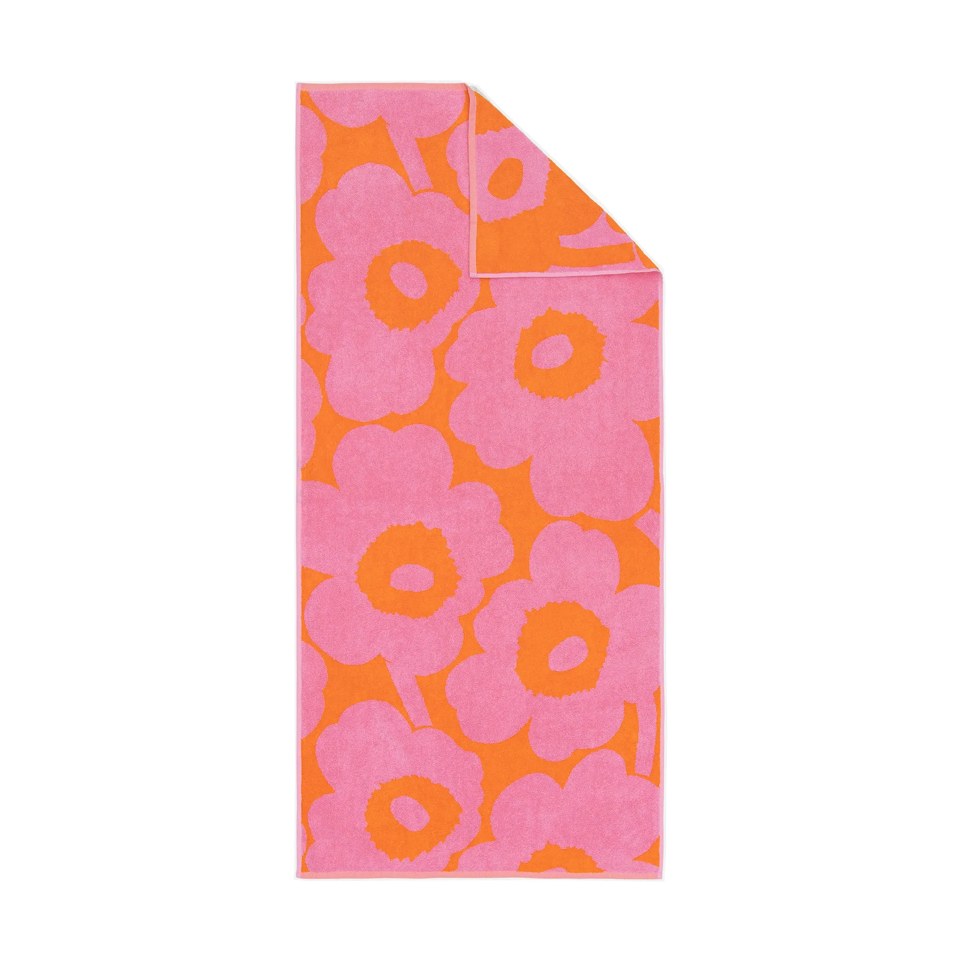 Unikko badhandduk 70x150 cm, Orange-pink Marimekko