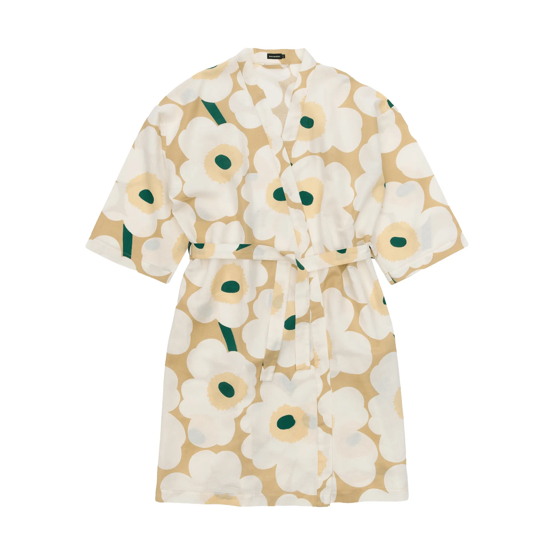 Unikko badrock S/M, Sand-off white-hay-emerald, L/XL Marimekko
