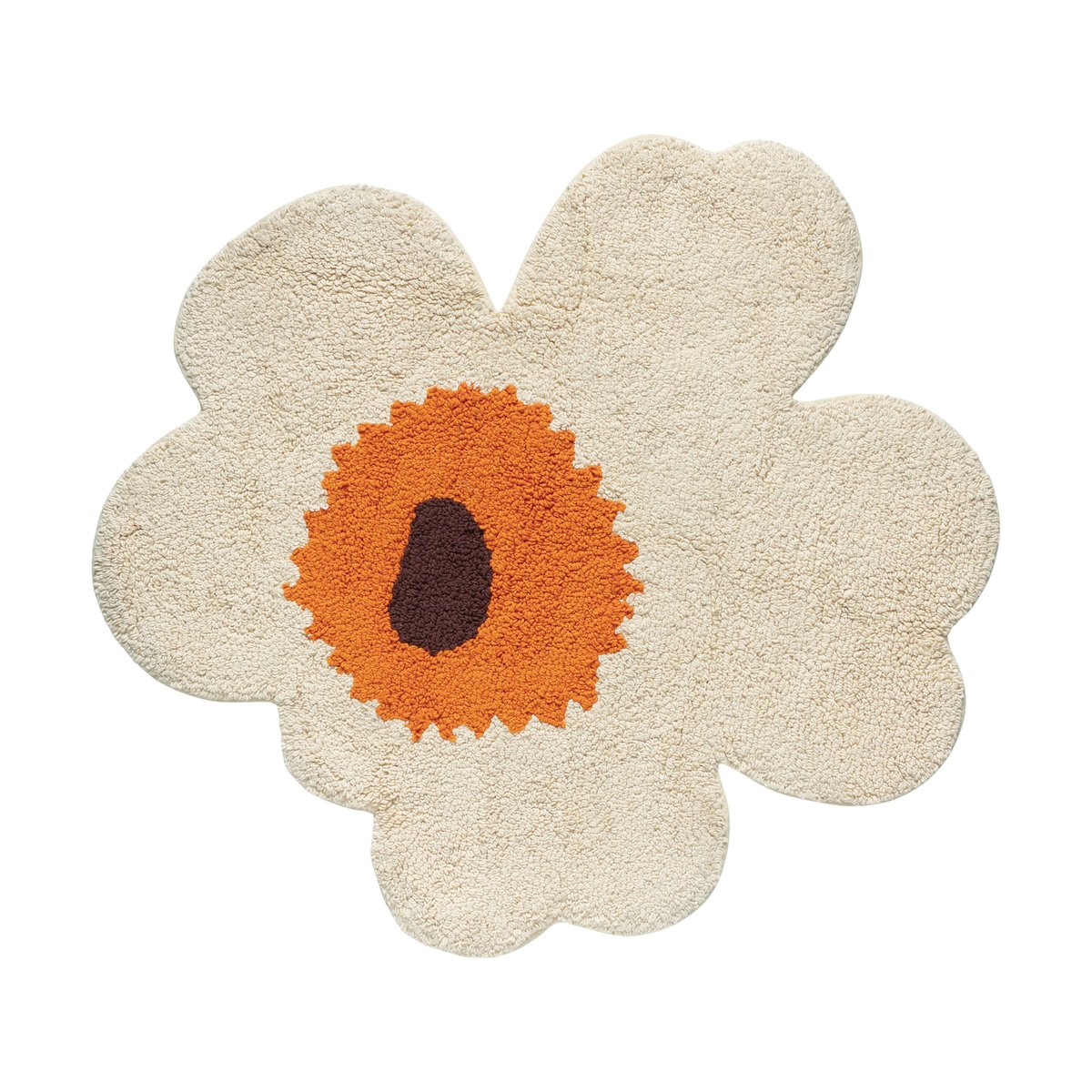 Marimekko Unikko badrumsmatta 73x74 cm Beige | Skandinavisk Design | Badrumsmattor | Beige