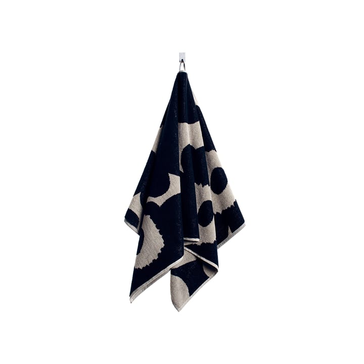 Unikko, black/sand, 50x70cm, handduk Marimekko