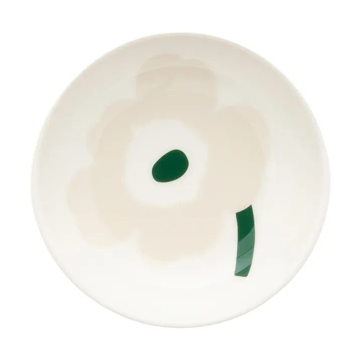 Unikko djup tallrik - Beige-white-light sand-dark green - Marimekko