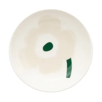 Unikko djup tallrik - Beige-white-light sand-dark green - Marimekko