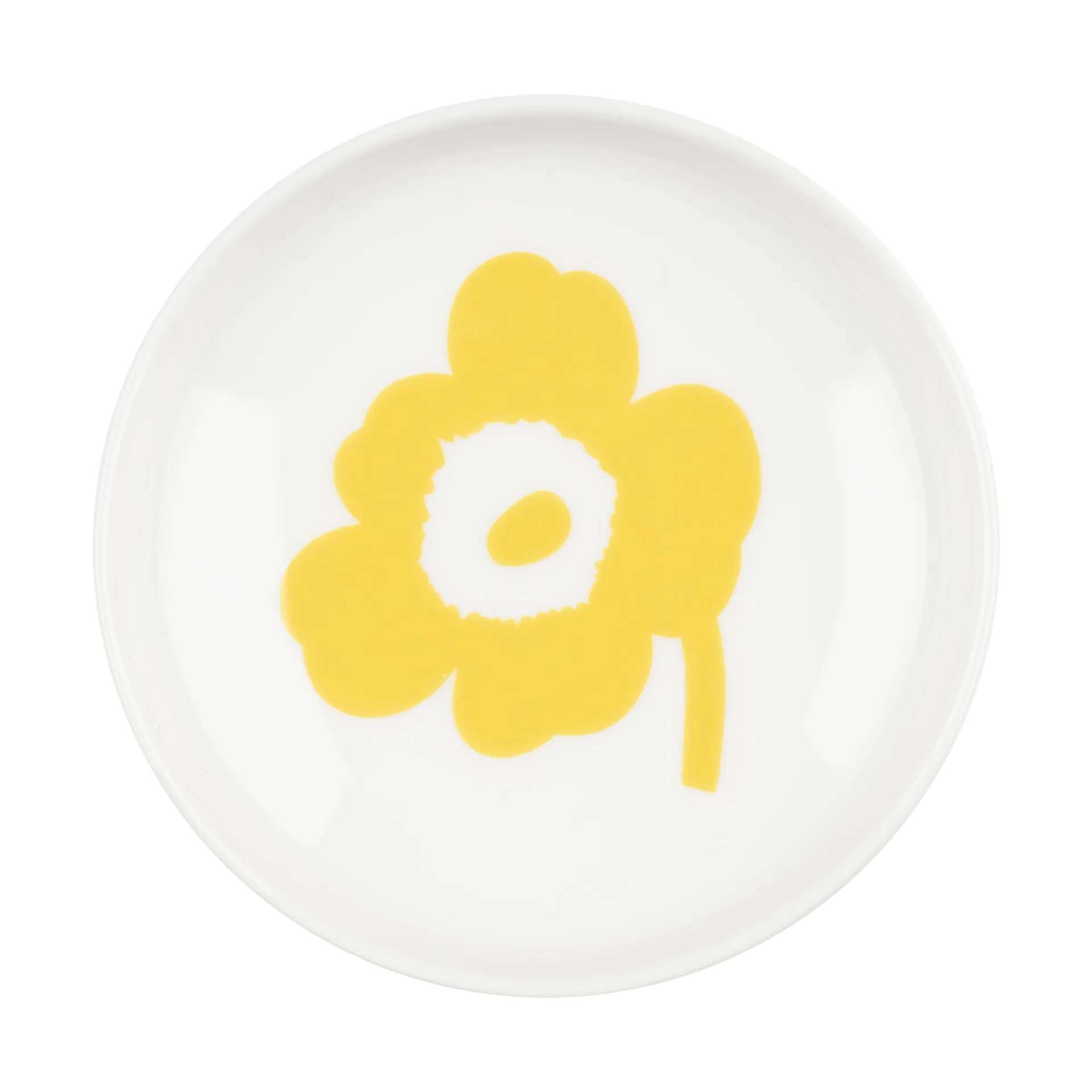 Unikko fat Ø8,5 cm, White-spring yellow Marimekko