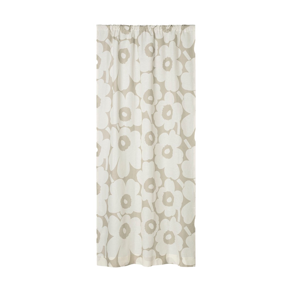 Marimekko Unikko gardinlängd 135x250 cm Light grey- off white