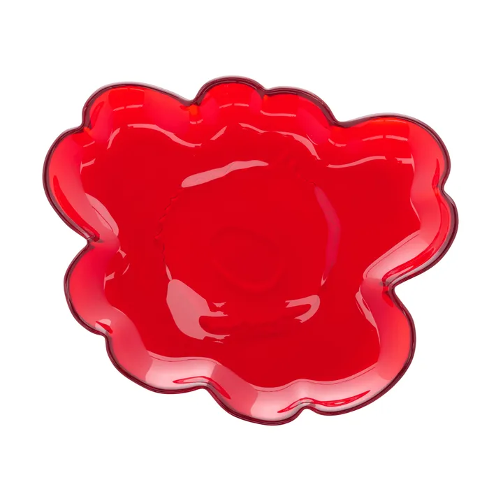 Unikko glastallrik 20 cm - Red - Marimekko