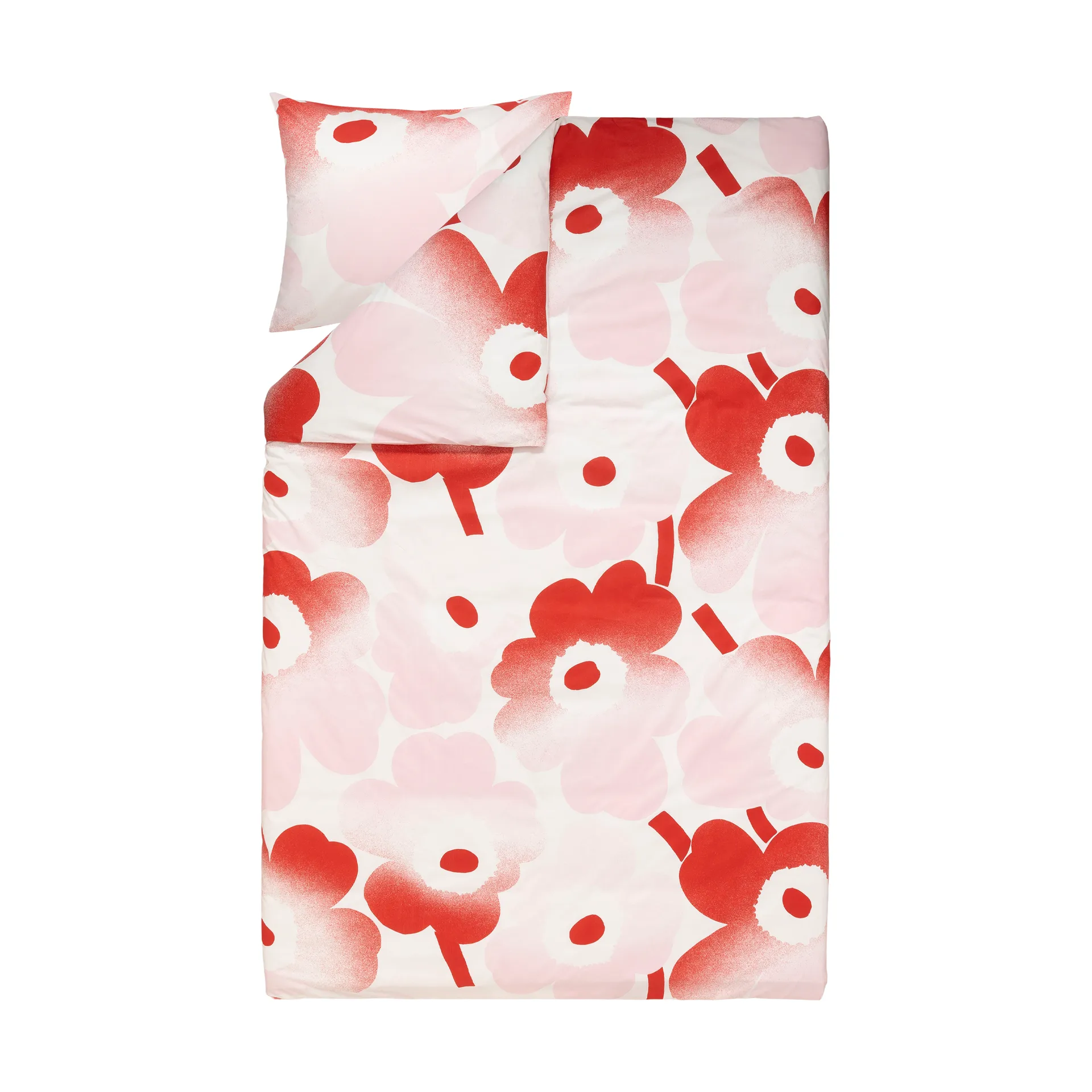 Unikko Häivähdys bäddset 150x210 cm, 50x60 cm, Rosa Marimekko