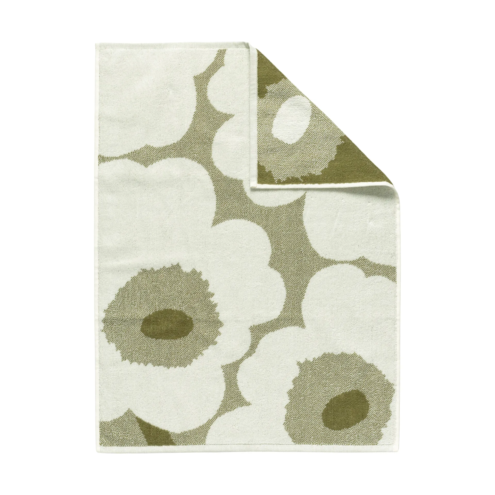 Unikko handduk 50x70 cm, Green umber-cream Marimekko
