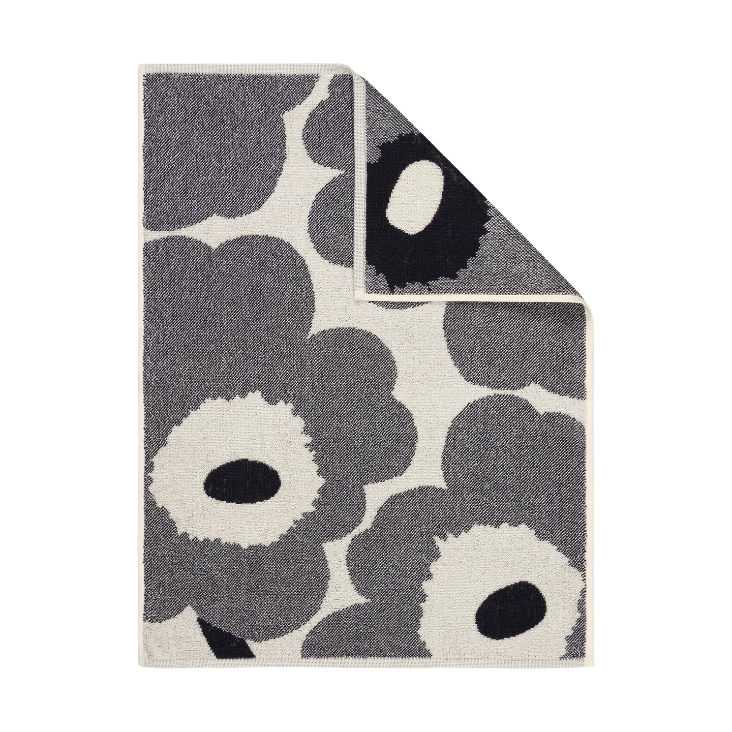 Unikko handduk 50x70 cm, Off white-blueberry Marimekko