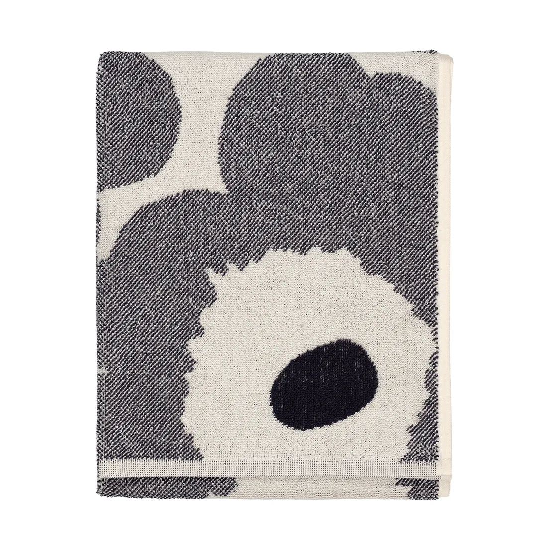 Unikko handduk 50x70 cm, Off white-blueberry Marimekko