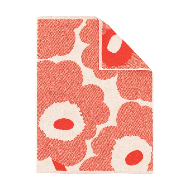 Unikko handduk 50x70 cm - Off white-orange red - Marimekko