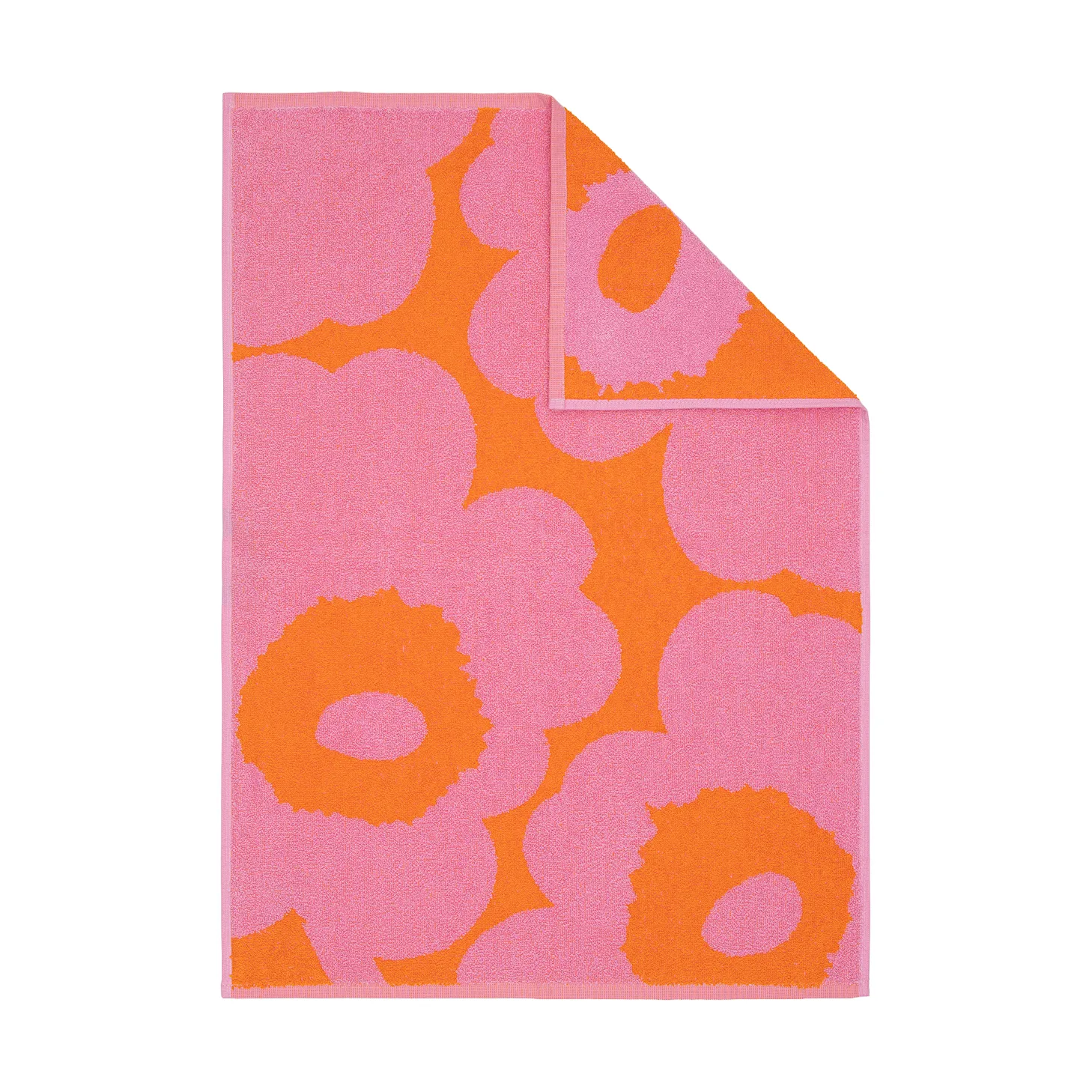 Unikko handduk 50x70 cm, Orange-pink Marimekko