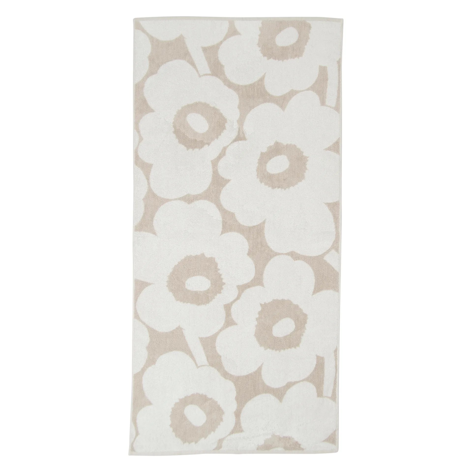 Unikko handduk beige-vit, 70x150 cm Marimekko