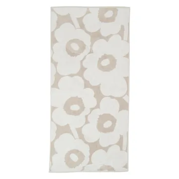 Unikko handduk beige-vit - 70x150 cm - Marimekko