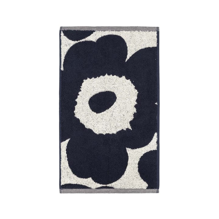 Unikko handduk naturvit-mörkblå - 30x50 cm - Marimekko
