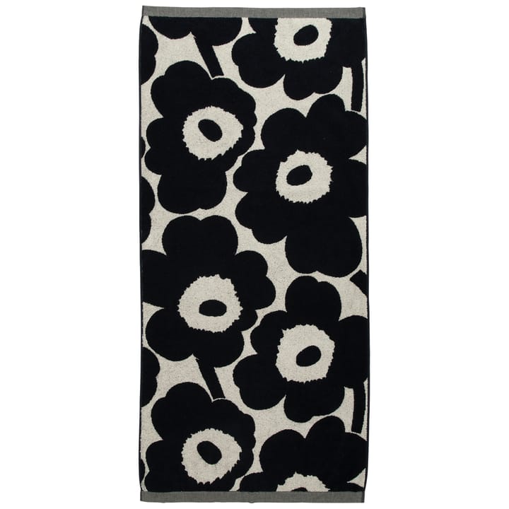 Unikko handduk naturvit-mörkblå - 70x150 cm - Marimekko