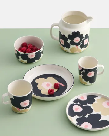 Unikko jug 1,25 L - Off white-charcoal-sand-pink - Marimekko