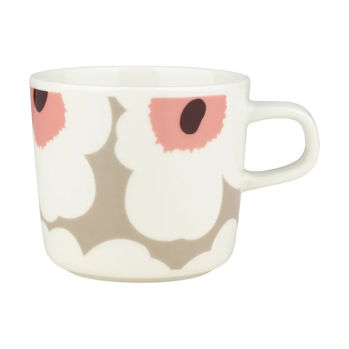Unikko kaffekopp 20 cl - White-clay-powder-dark wine - Marimekko