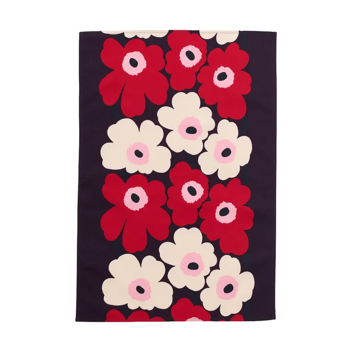 Unikko kökshandduk 47x70 cm - Plum-cranberry-off white-rose - Marimekko