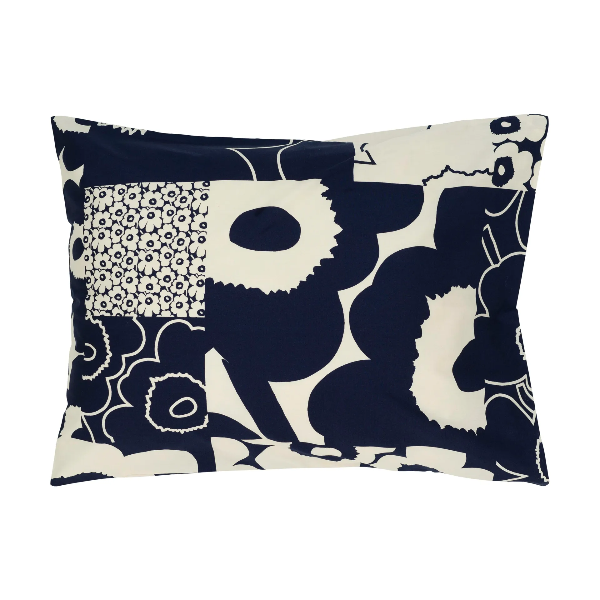Unikko kollaasi örngott 50x60 cm, Off-white-dark blue Marimekko