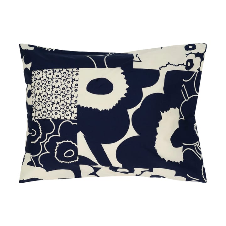 Unikko kollaasi örngott 50x60 cm, Off-white-dark blue Marimekko