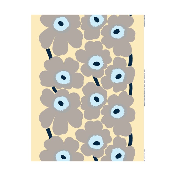 Unikko linnetyg - Sand-grey-pale blue - Marimekko